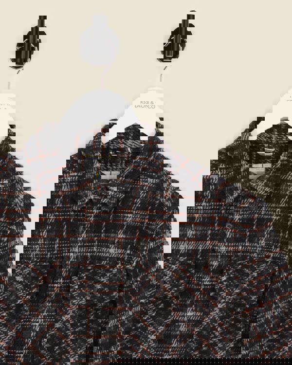 Larsson & Co Navy Check Jersey Casual Overshirt