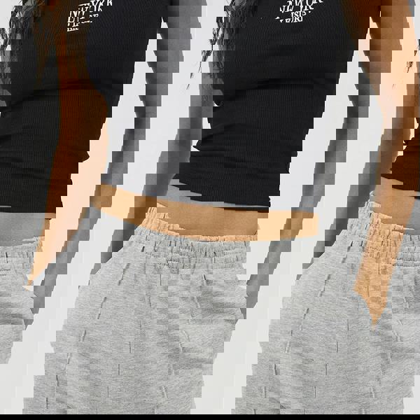 Brave Soul Grey Jersey Jogger With Seam Detail - Grey Image 4