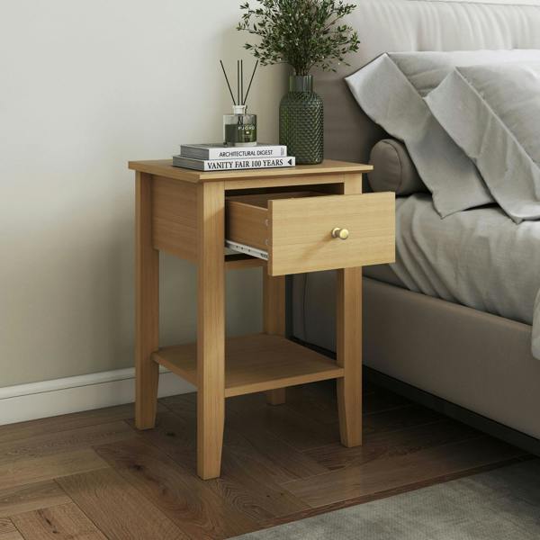 Core Products Henley 1-Drawer Bedside Cabinet with Undershelf