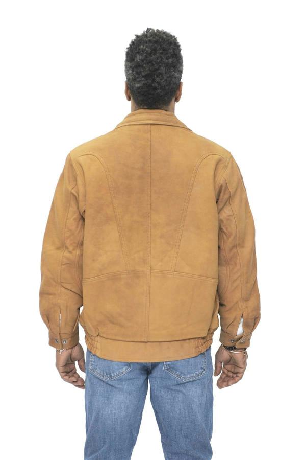 Infinity Leather Mens Classic Harrington Bomber Leather Jacket-Minsk