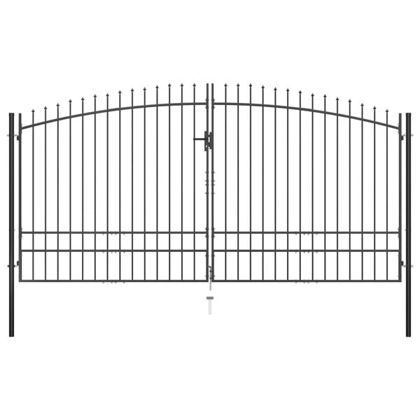 Berkfield Double Door Fence Gate with Spear Top 400x248 cm