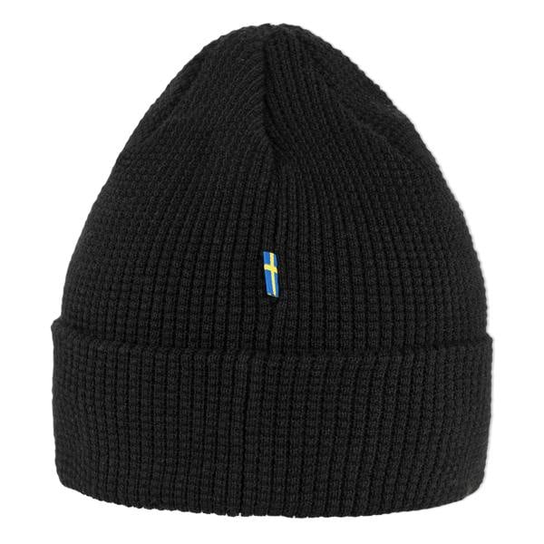 Rear view of Fjallraven Tab Beanie for Men in Black
