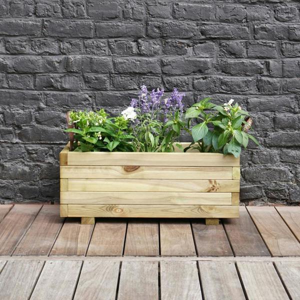 Cerland Baroque Rectangular Planter 70cm x 30cm 31L Traditional Garden Planter