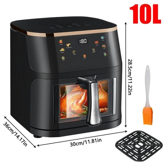 Havendro 10L Large Air Fryer Low Fat Oil free Healthy Oven Frying Kitchen Cooker