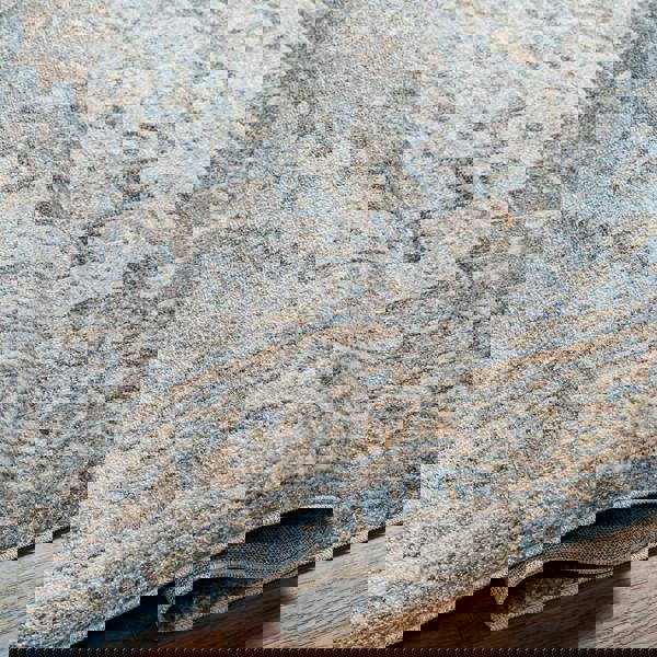 Livabliss Lillian-Washable Blue Brown Traditional Vintage Boho Rug