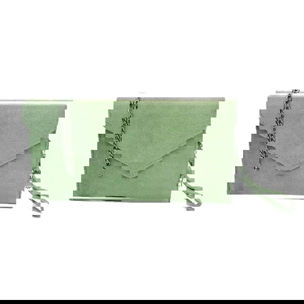 Kitise Genuine Italian Suede Envelope Style Cluth Bag Purse Flat Messenger Handbag