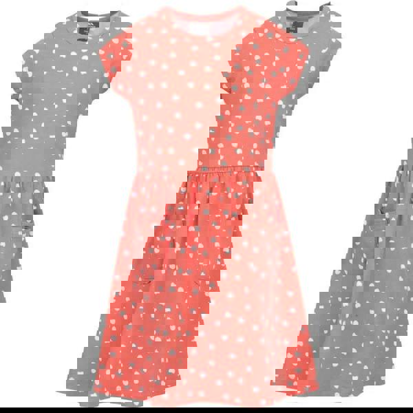 Trespass Girls Happiness Heart Short-Sleeved Dress - Soft Orange - 