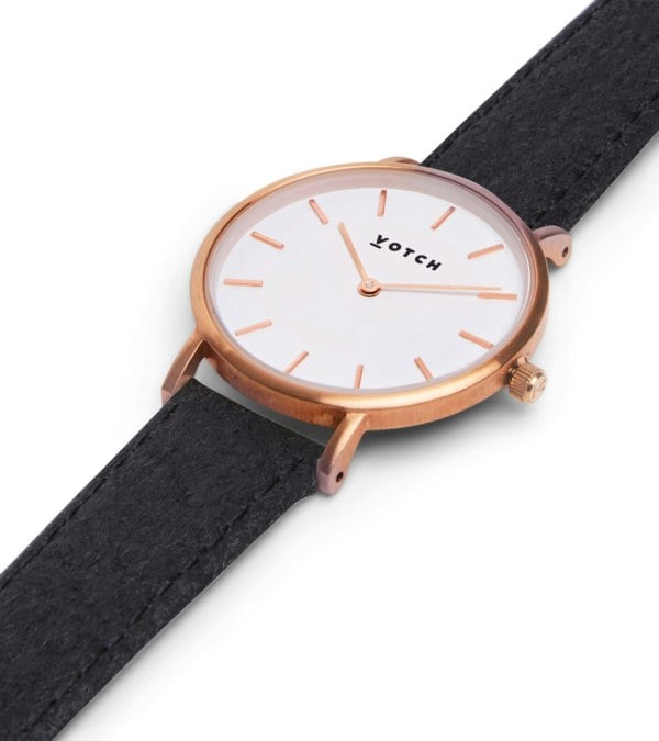 Votch Rose Gold & Piñatex Watch | Petite