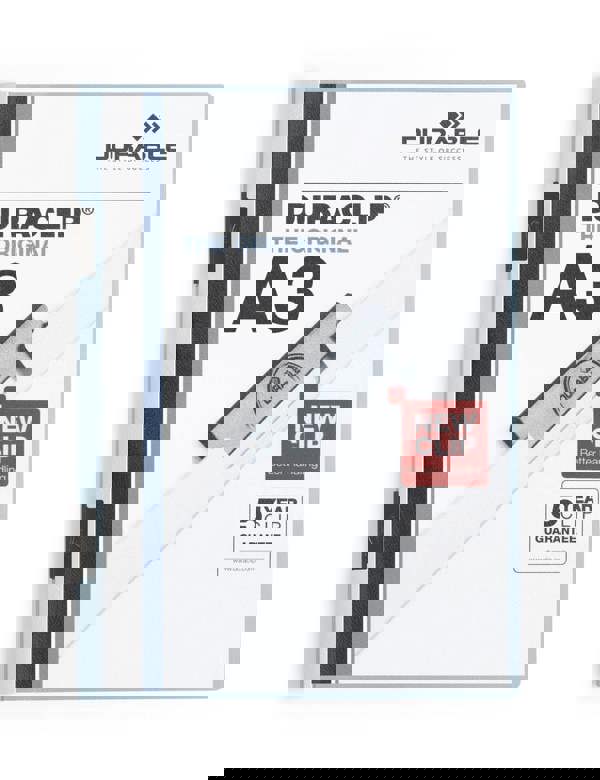 Durable DURACLIP 60 Sheet Document Metal Clip File Folder | 10 Pack | A3 Blue