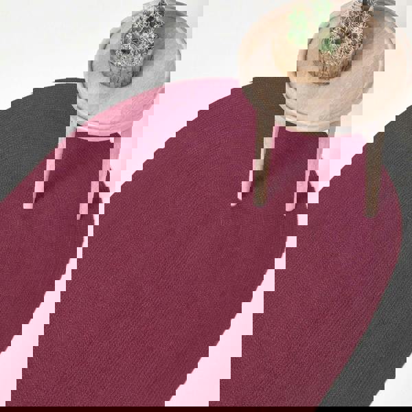 HOMESCAPES Handmade Woven Braided Rug