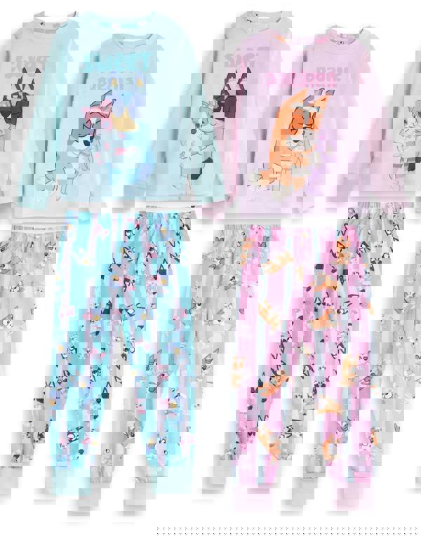 Bluey Girls Multicoloured Character Long Sleeve Long Leg Pyjama Set