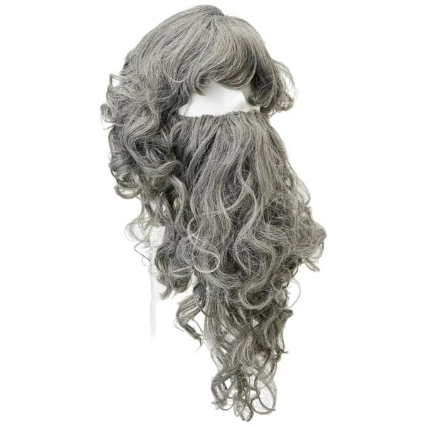 Bristol Novelty Wizard Beard & Wig Set - Grey