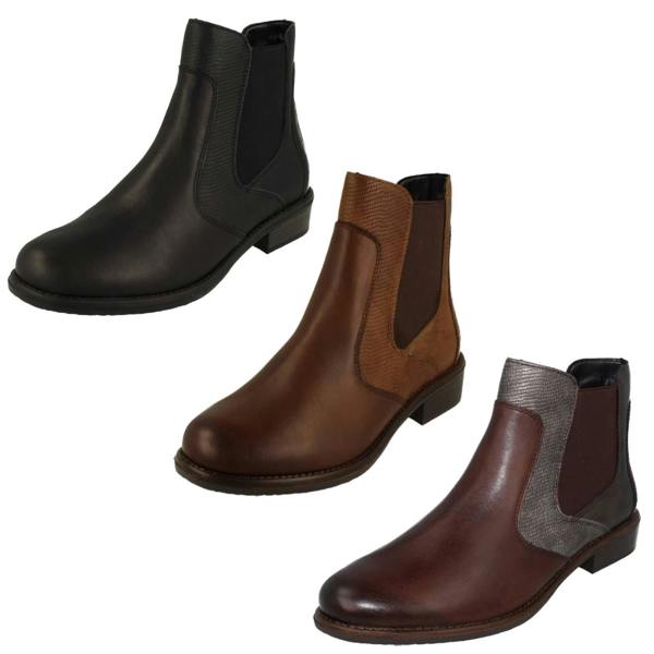 Remonte Ladies Remonte Low Heel Elasticated Casual Chelsea Boots D0F70