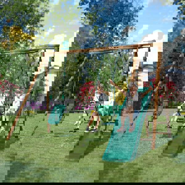 Soulet Colza Wooden Swing Set with Slide