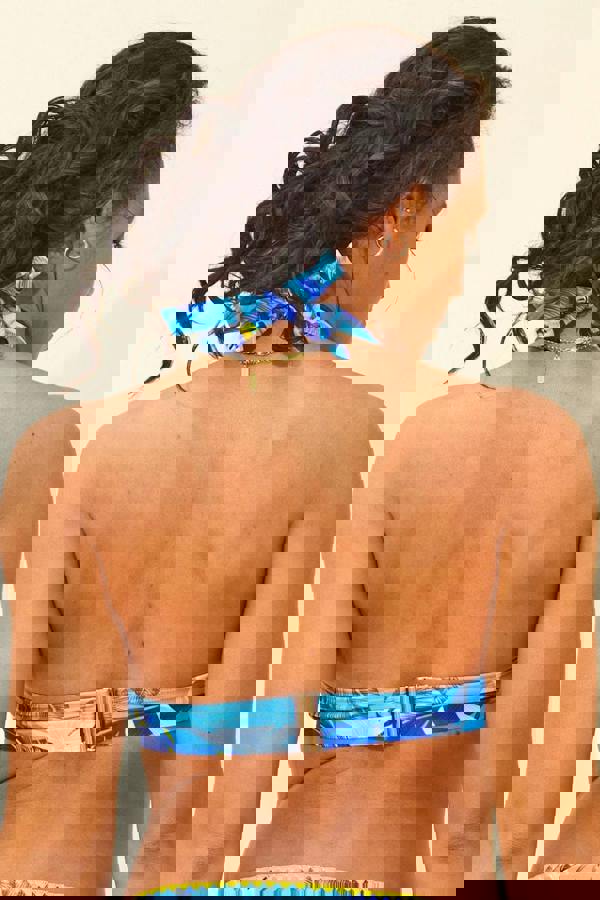 Blue Leaf Bikini Back