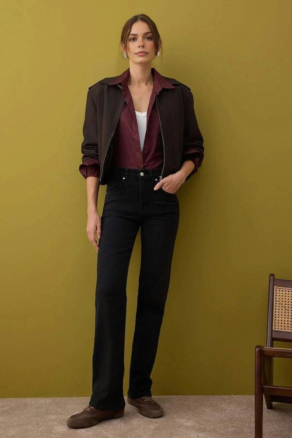 WOVCOR Normal Waist Straight Leg Comfort Jeans