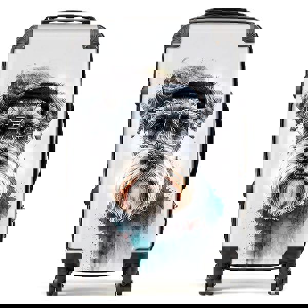 Warren Reed Miniature Schnauzer Dog Splashart Suitcase