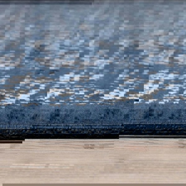 Living Room Rug Vintage Design In Blue