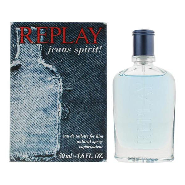 Replay Jeans Spirit For Him Mens Eau De Toilette 50ml Fragrance
