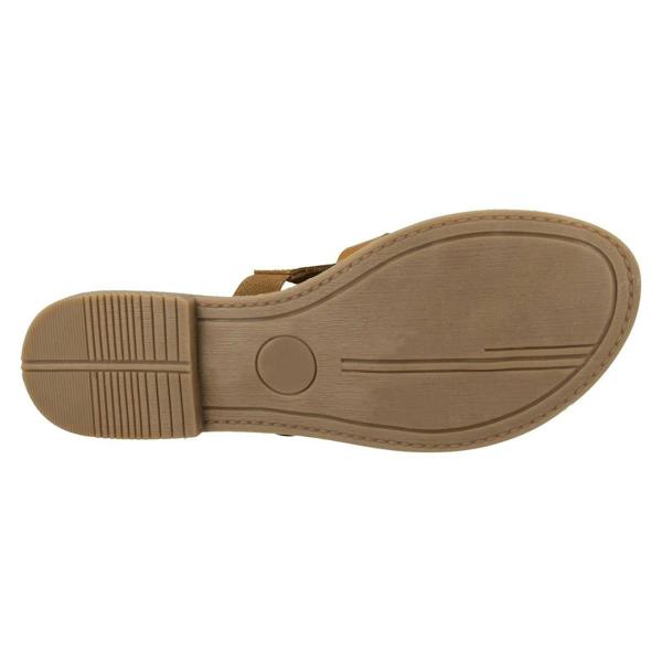 Leather Collection Ladies Leather Collection Flat Strappy Sandals F00125