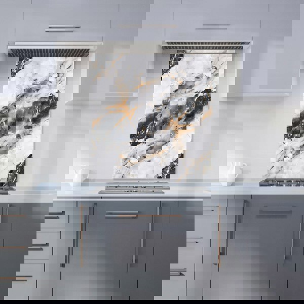 Warren Reed - Designer Exquisite White Marble Effect Kitchen Splashback