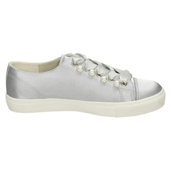 Spot On Ladies Spot On Ribbon Lace Up Pumps