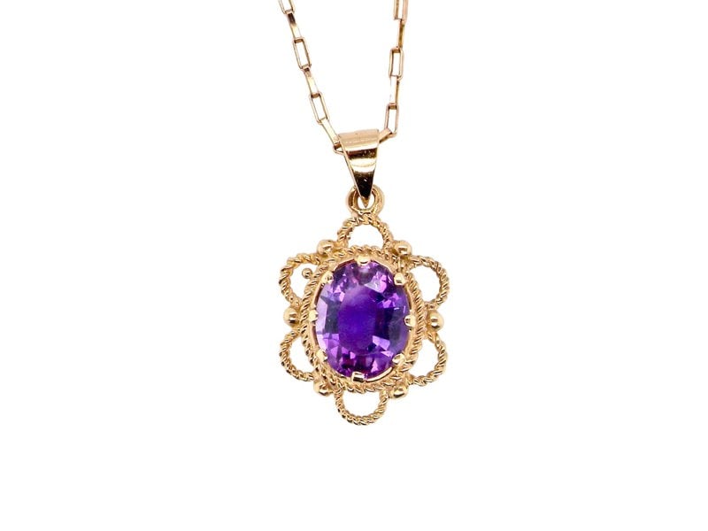 Vintage amethyst pendant