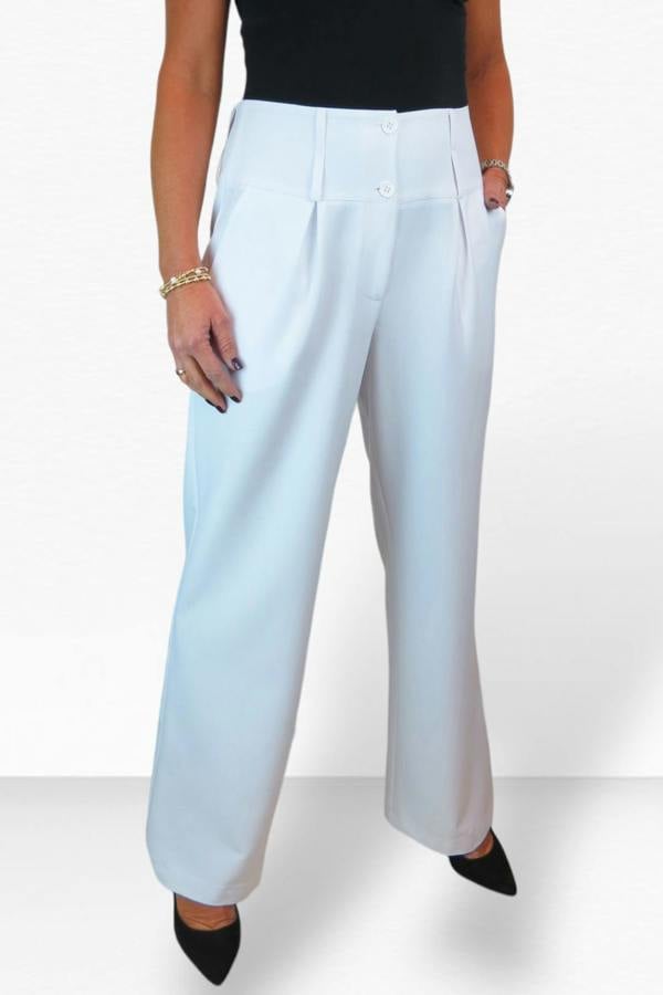 Paulo Due Women's Tailored Wide Leg Office Trousers