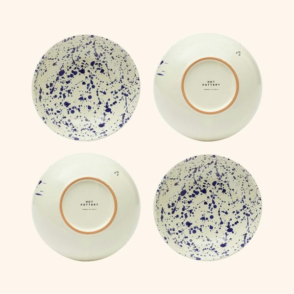 Hot Pottery Pasta Bowl Blueberry - 4 Pieces