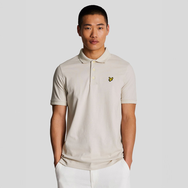 Lyle & Scott Rally Tipped Polo Shirt - Cream