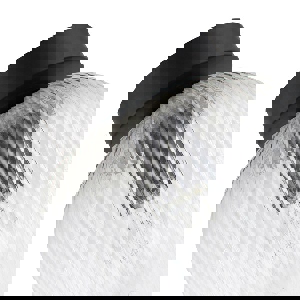 Contemporary Matte Black Ceiling Light with Clear Ribbed Glass Shade Image 3