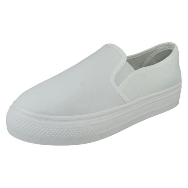 Spot On Ladies Spot On Chunky Sole Slip On Pumps F80556