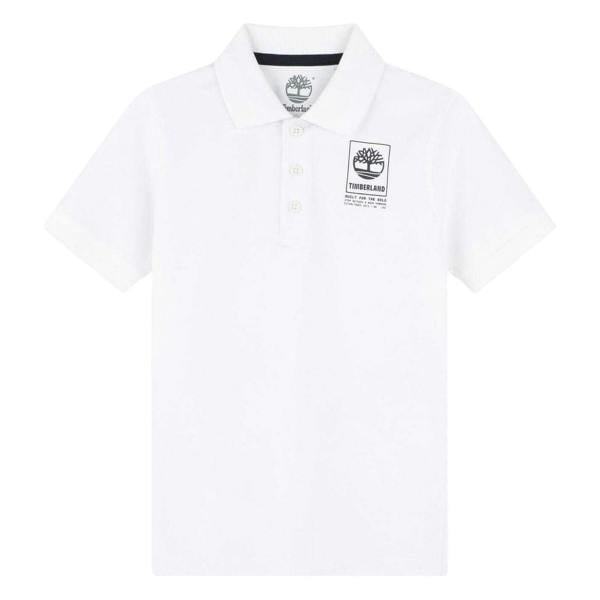 Timberland Childrens/Kids Logo Regular Polo Shirt - White - 