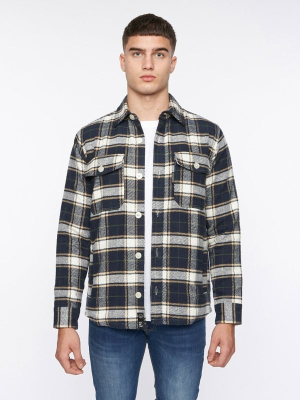 Duck and Cover Francore Overshirt Navy Check