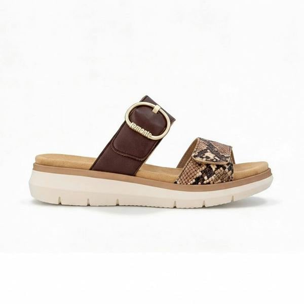 Remonte D2K57 Cross Strap Sandals   in  Brown