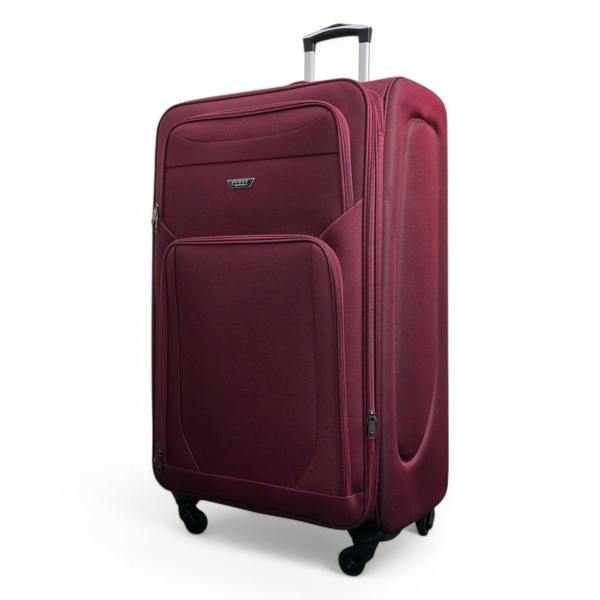 Infinity Luggage Soft Shell Lightweight Nylon Suitcase Set 4 Wheel Travel Case Holiday Bags