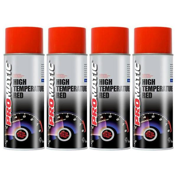 Promatic 4X Promatic Red High Temperature Spray Paint 400ml