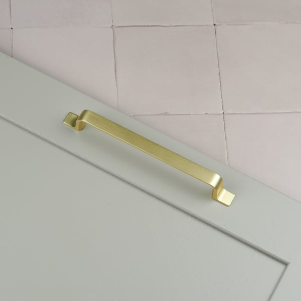 Handle & Home Brushed Brass Strap Handles