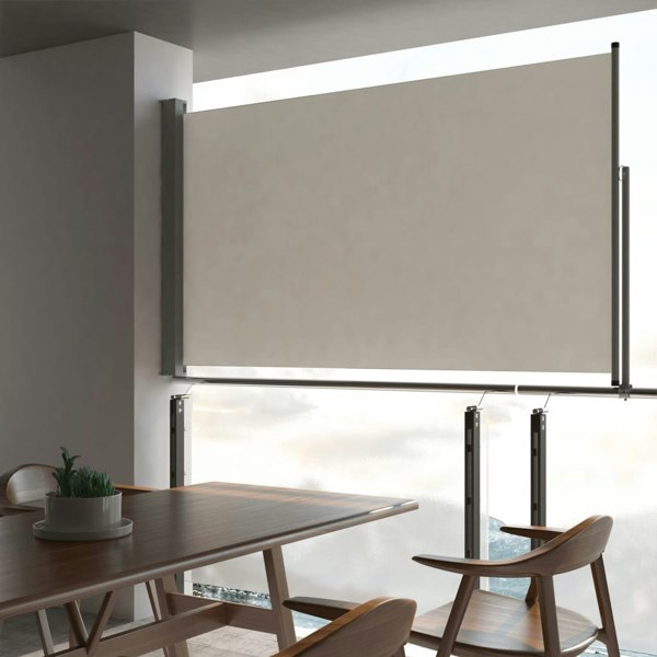 Berkfield Patio Retractable Side Awning 140 x 300 cm Cream