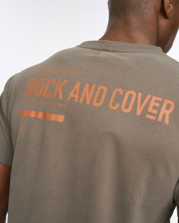 Duck and Cover Heningys T-Shirt Dark Olive