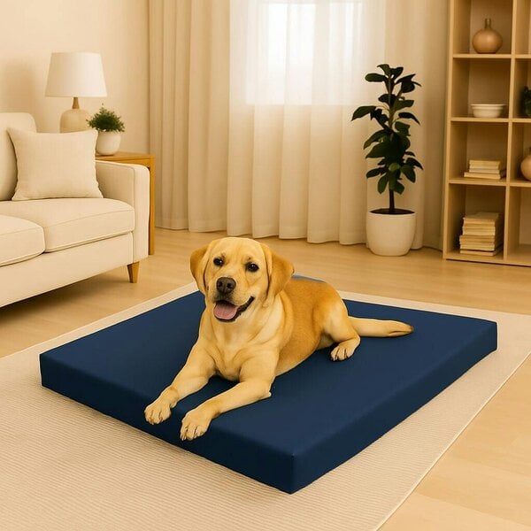 Night Zone Waterproof Pet Mat for Dogs & Cats – Washable Polyester Crate & Car Seat Mat - Navy