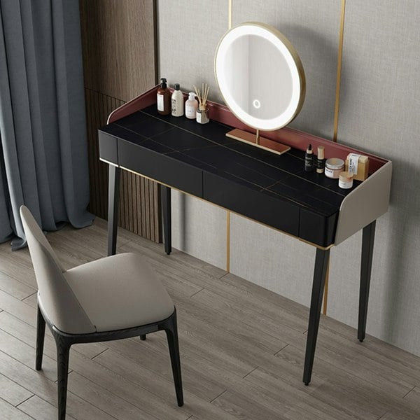 Ivoree Dressing Table With Drawers, Wood-Weilai Concept-Weilai Concept
