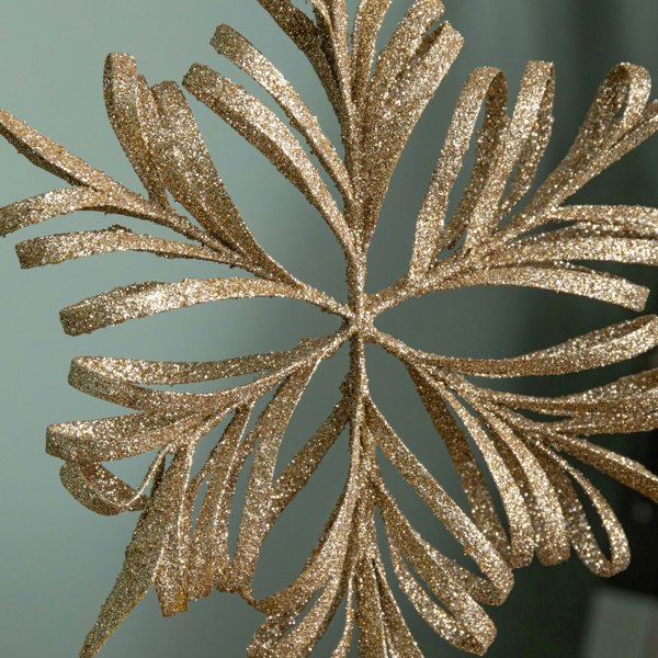 Samuel Alexander 29cm Antique Gold Snowflake Christmas Tree Topper
