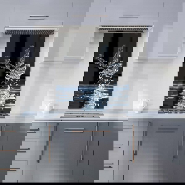 Warren Reed - Designer Glistening Dragonfly Lift-Off Kitchen Splashback