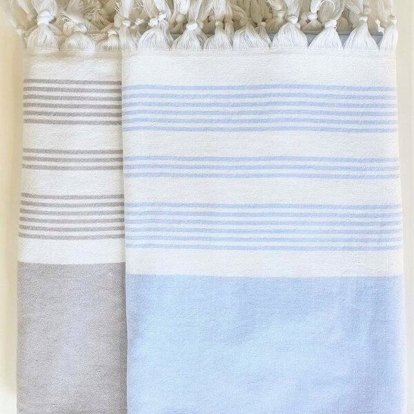 Cotton and Olive Meridien Cotton Bath Towel, Double-Faced | SECONDS