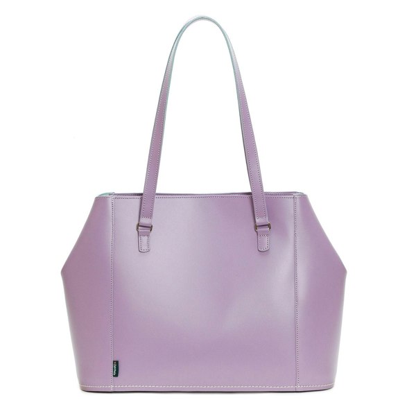 Zatchels Leather Tote Bag - Pastel Violet