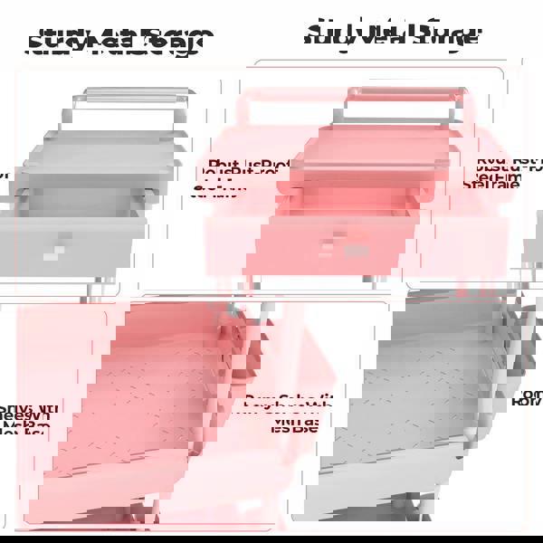 Levede 3 Tier Storage Trolley Cart on Wheels Kitchen Utility Rolling Rack Shelf