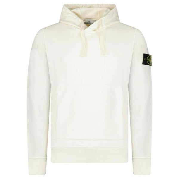 Stone Island Organic Cotton Hoodie Ivory - chancefashionco