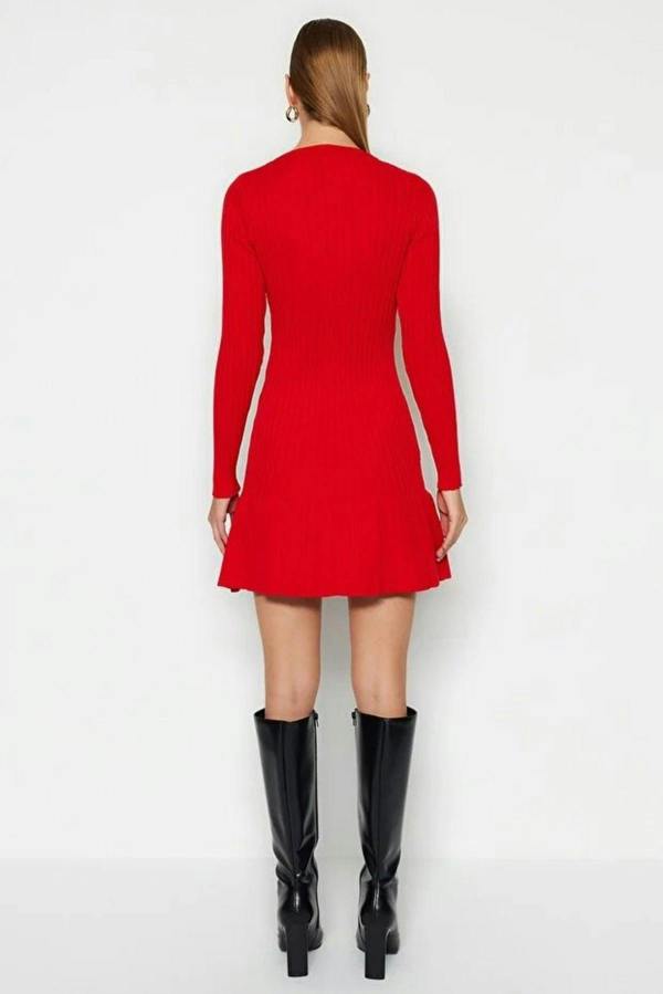 WOVCOR Mini Pleated Knit Dress