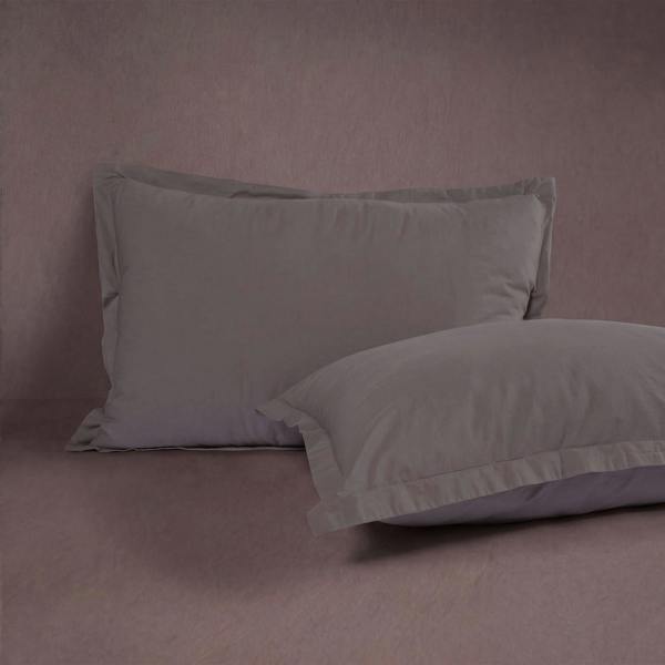 Martex Signature Washed Cotton Oxford Pillowcase Pair - 50 x 75cm - Bare Earth - Cotton